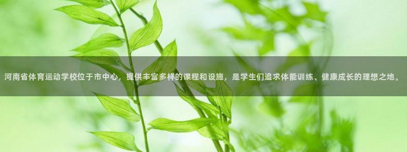 ug环球官网：河南省体育运动学校位于市中心，提供丰富多样的课程和设施，是学生们追求体能训练、健康成长的理想之地。