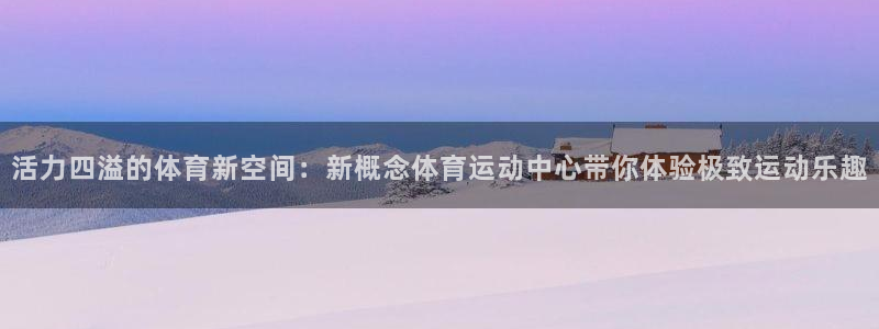 ug环球官网注册：活力四溢的体育新空间：新概念体育运动中心带你体验极致运动乐趣